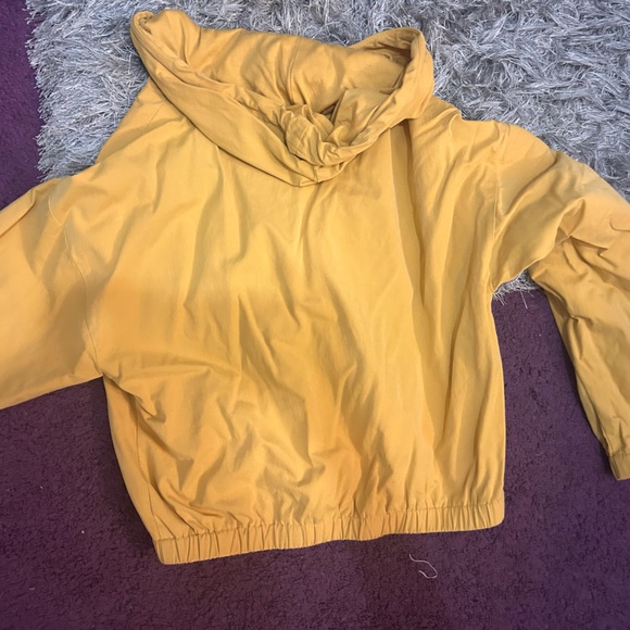 KIDS Yellow bomber jacket with hoodie - Picture 2 of 2